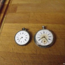 Relojes de bolsillo: 2 ANTIGUOS RELOJES BOLSILLO EN PLATA PUNZONADA-LOTE 259-68