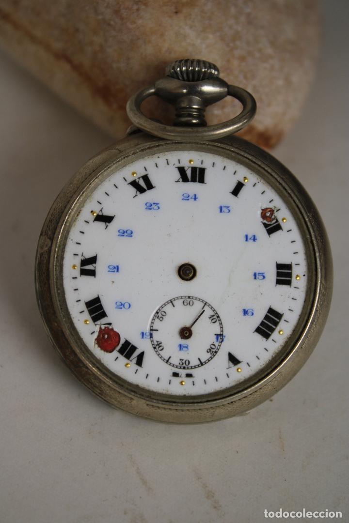 Relojes de bolsillo: reloj de bolsillo de plata - Foto 1