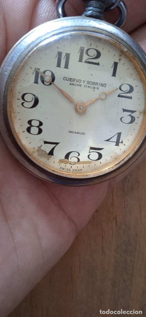 reloj cuerda antiguo cuervo y sobrino 17 - Comprar Relojes Antiguos de Bolsillo Carga Manual todocoleccion - 373880159
