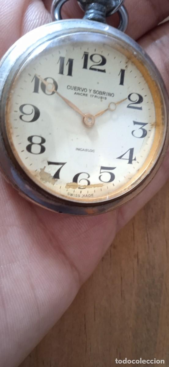 reloj cuerda antiguo cuervo y sobrino 17 - Comprar Relojes Antiguos de Bolsillo Carga Manual todocoleccion - 373880159
