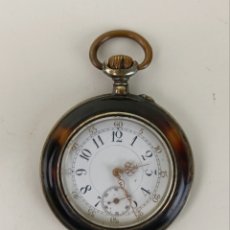 Relojes de bolsillo: RELOJ DE BOLSILLO PLATA Y CAREY CIRCA 1900 AVANCE RETARD