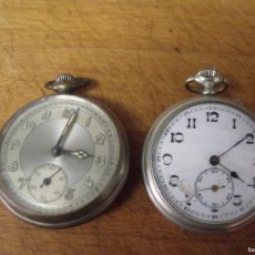 Relojes de bolsillo: 2 ANTIGUOS RELOJES BOLSILLO EN METAL-AÑO 1900-LOTE 259-73. Lote 377634124