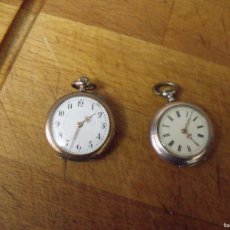 Relojes de bolsillo: 2 ANTIGUOS RELOJES DE BOLSILLO EN PLATA PUNZONADA-AÑO 1910-LOTE 259-73. Lote 377657204