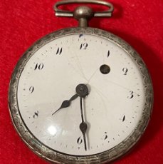 Relojes de bolsillo: ANTIGUO RELOJ DE BOLSILLO, CATALINO, EN PLATA DE LEY. FIN SIGLO XVIII. FUNCIONANDO. Lote 377885089