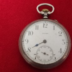 Relógios de bolso: RELOJ ENIGMA BREVETS CAJA DE PLATA 800 NO FUNCIONA. MIDE 47.6 MM DIAMETRO. Lote 379714589