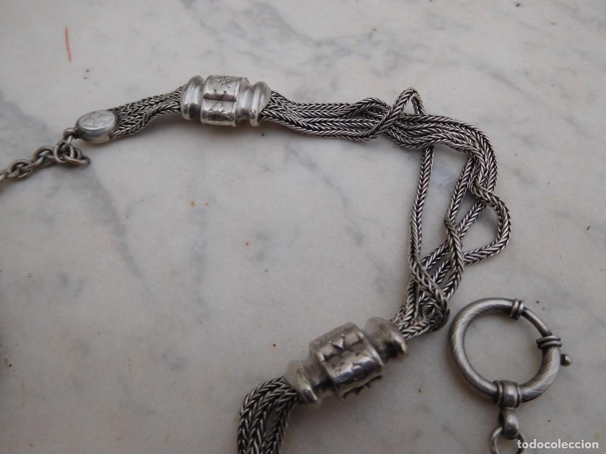Relojes de bolsillo: Reloj de bolsillo 3 tapas plata Jeannot Geneve con cadena - Foto 15