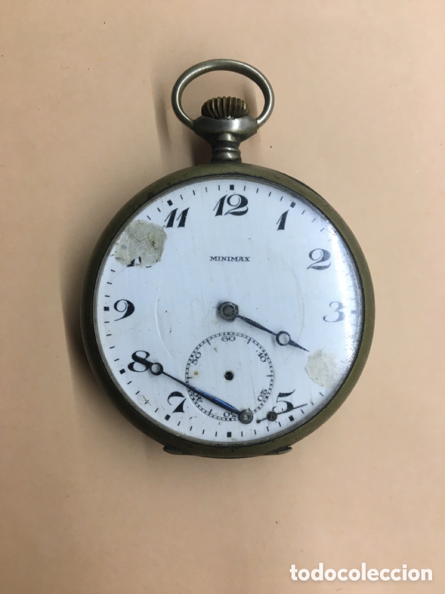Relojes de bolsillo: Antiguo reloj de bolsillo marca MINIMAX - Foto 1
