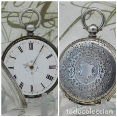 Relojes de bolsillo: STAUFFER SON & CO-RELOJ DE BOLSILLO-DE PLATA-SUIZA-CIRCA 1880-FUNCIONANDO. Lote 388594334