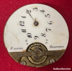 Relojes de bolsillo: MAQUINARIA Y ESFERA, PARA RELOJ DE BOLSILLO OCHO DÍAS CUERDA. HEBDOMAS.. Lote 389162724