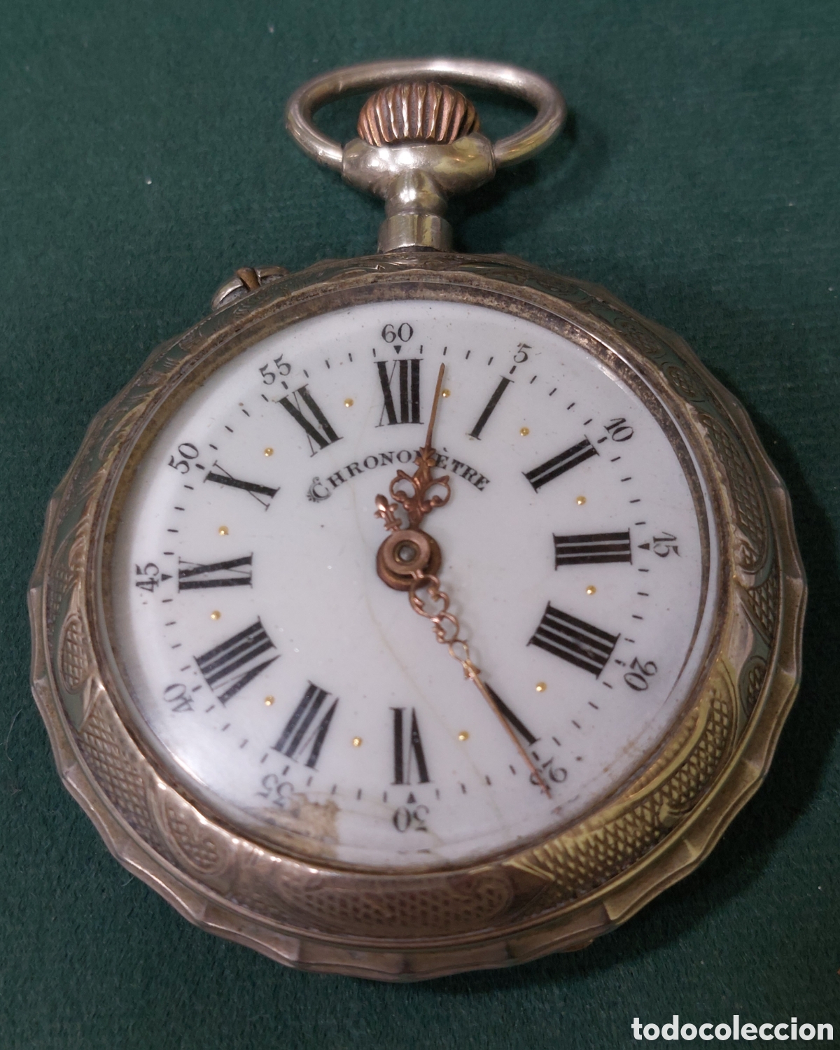 Relojes de bolsillo: RELOJ DE BOLSILLO CHRONOM&Eacute;TRE. FUNCIONA BIEN. - Foto 2
