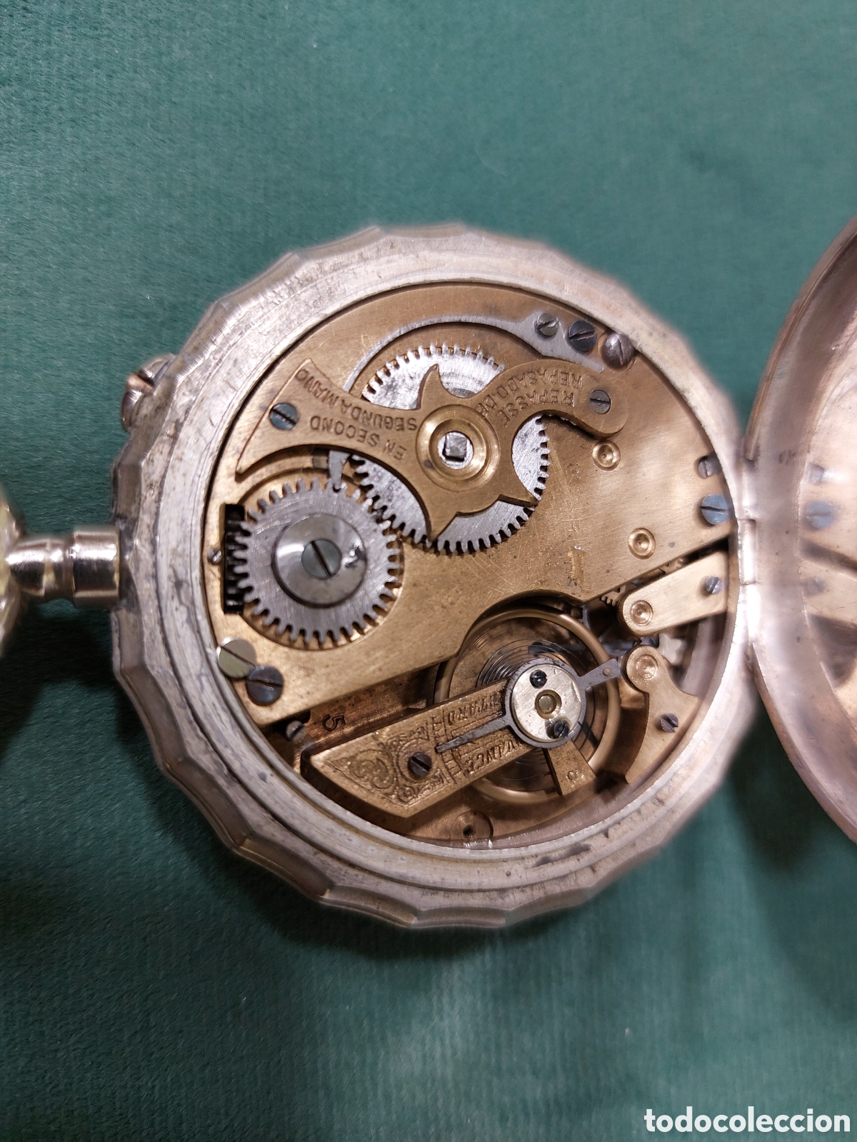 Relojes de bolsillo: RELOJ DE BOLSILLO CHRONOM&Eacute;TRE. FUNCIONA BIEN. - Foto 6