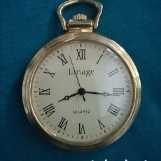 Relojes de bolsillo: ORIGINAL RELOJ DE BOLSILLO DE CARGA MANUAL DORADO 3,8CM DIÁM MUY BONITO. Lote 399962234