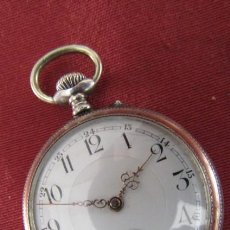 Relojes de bolsillo: RELOJ ANTIGUO DE BOLSILLO MECÁNICO SUIZO DE PLATA A CUERDA MANUAL AÑO PERIODO 1880 - 1900 Y FUNCIONA