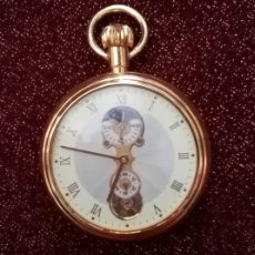 Relojes de bolsillo: ORIGINAL RELOJ MECÁNICO DE BOLSILLO DORADO. 4,8CM DIÁM. MUY BONITO. Lote 375227539