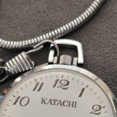 Relojes de bolsillo: RELOJ DE BOLSILLO MARCA KATACHI MADE IN JAPAN CON LEONTINA. Lote 403244484