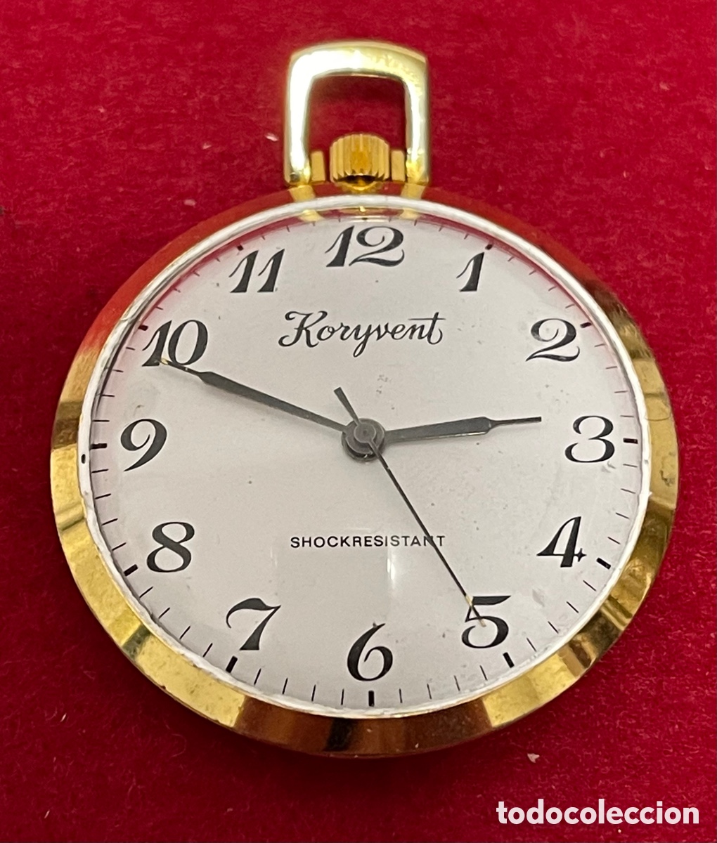 Relojes de bolsillo: Reloj De Bolsillo de carga, manual, Koryvent. Funcionando. - Foto 2