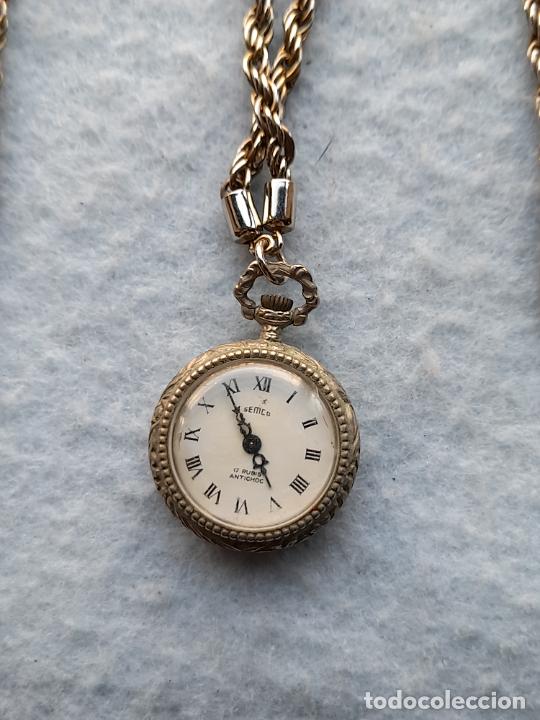 Relojes de bolsillo: Reloj de Bolsillo Marca Semco + Cadena. Funcionando - Foto 3