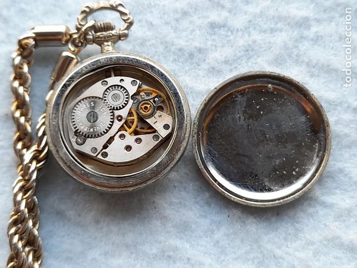 Relojes de bolsillo: Reloj de Bolsillo Marca Semco + Cadena. Funcionando - Foto 6