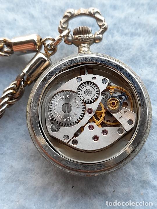 Relojes de bolsillo: Reloj de Bolsillo Marca Semco + Cadena. Funcionando - Foto 7