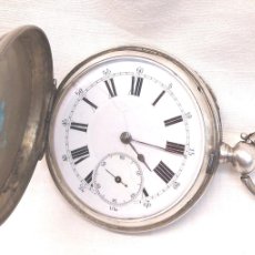 Relojes de bolsillo: JOHN SCHMIDT LONDON RELOJ BOLSILLO 3 TAPAS PLATA DE LEY SEMICATALINO, FUNCIONA. MED. 5 CM