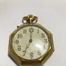 Relojes de bolsillo: RELOJ DE BOLSILLO OBTOGONAL REMONTOIR CHAPADO ORO 18K QUALITE SUPERIEURE CIRCA 1900
