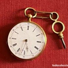 Relojes de bolsillo: RELOJ DE BOLSILLO EN ORO, 18 KL - SIGLO XIX - 3 TAPAS Y LLAVE