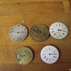 Relojes de bolsillo: 5 MAQUINARIAS GRANDES PARA RELOJ BOLSILLO-LOTE 259-82-UNA LIP