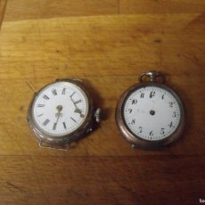 Relojes de bolsillo: 2 ANTIGUOS RELOJES BOLSILLO EN PLATA PUNZONADA-AÑO1890-LOTE 259-82