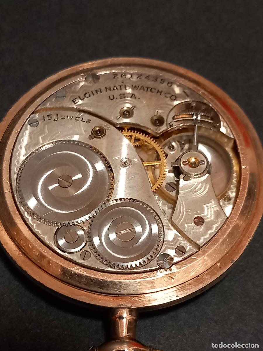 Relojes de bolsillo: Reloj de bolsillo Elgin U.S.A. de 1924 - Foto 12