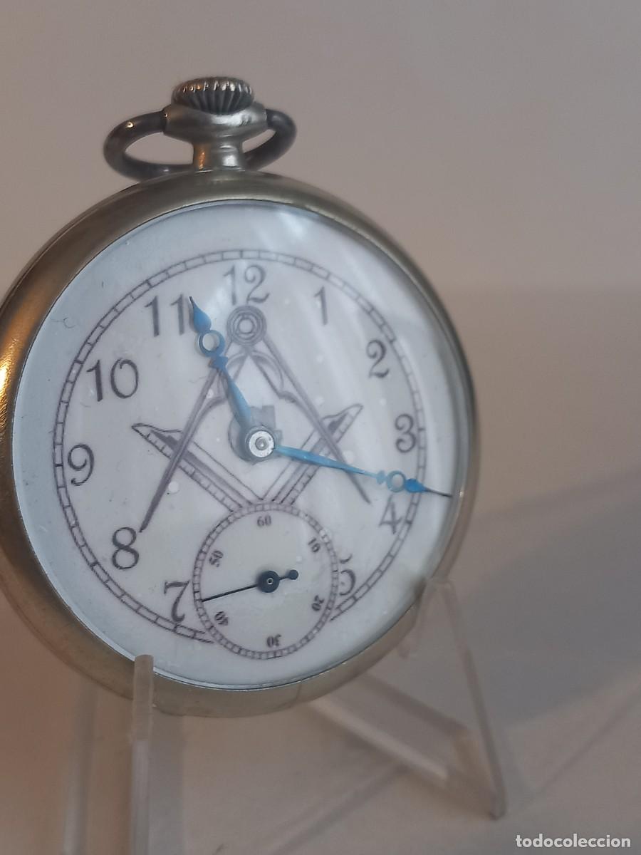 Relojes de bolsillo: Reloj de bolsillo GET&Eacute; mas&oacute;nico - Foto 2