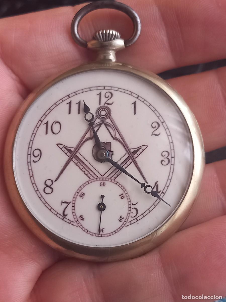 Relojes de bolsillo: Reloj de bolsillo GET&Eacute; mas&oacute;nico - Foto 11
