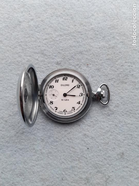 Relojes de bolsillo: Reloj de bolsillo Marca Dilord. Funcionando. - Foto 4