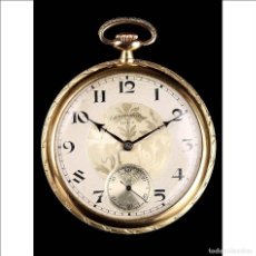Relojes de bolsillo: PRECIOSO RELOJ DE BOLSILLO ANTIGUO EN ORO DE 18K. SUIZA, CIRCA 1930