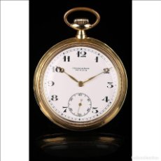 Relojes de bolsillo: ANTIGUO RELOJ DE BOLSILLO ZENITH DE ORO DE 18K. SUIZA, CIRCA 1940