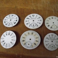 Relojes de bolsillo: 6 ESFERAS ANTIGUAS EN PORCELANA PARA RELOJES DE BOLSILLO ANTIGUOS.LOTE 565-ENCARTUCHOS