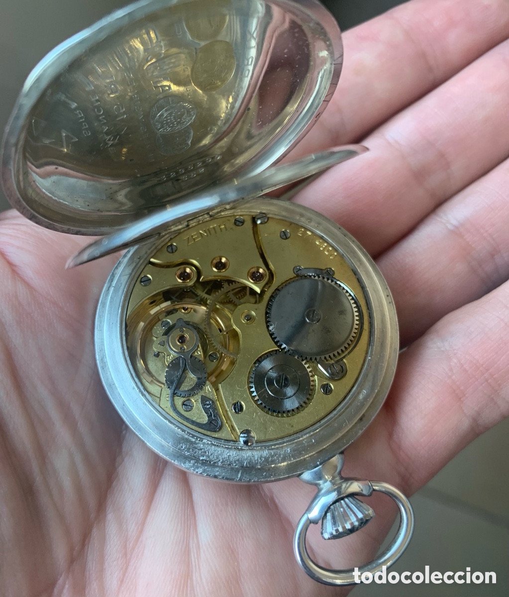 Relojes de bolsillo: Reloj Zenith en plata - Foto 7