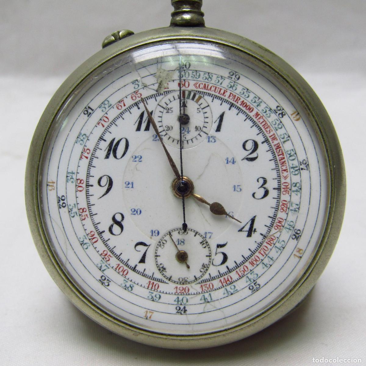 Reloj-Cronómetro Suizo, Lepine y remontoir. Suiza, ca. 1900