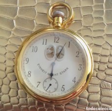 Relojes de bolsillo: ORIGINAL RELOJ DE BOLSILLO DE CARGA MANUAL DORADO DE ÉPOCA. 5CM DIÁM. MUY BONITO
