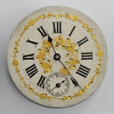 Relojes de bolsillo: MAQUINARIA RELOJ BOLSILLO-G.T PATENT-ESFERA BLANCA-AGUJAS-TIJA-CORONA-SEGUNDERO-Ø 42 MM-PPIOS. 1900