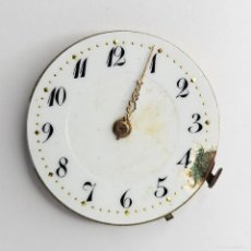 Relojes de bolsillo: MAQUINARIA ANTIGUO RELOJ DE BOLSILLO-ESFERA PORCELANA-DIAMETRO 24 MM MILIMETROS. PPIOS. 1900