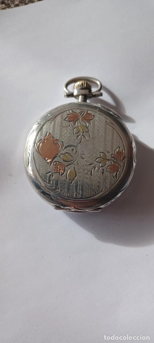 Relojes de bolsillo: Rel&oacute;gio de Bolso em Prata e Ouro - Foto 2