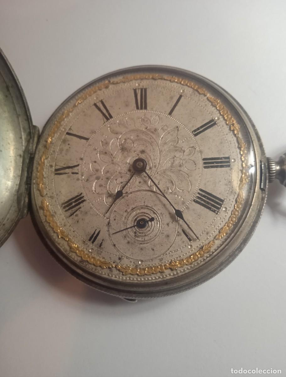 Relojes de bolsillo: RELOJ DE BOLSILLO CHATELAIN TRAMELAN DE PLATA CON CARGA DE LLAVE - Foto 2