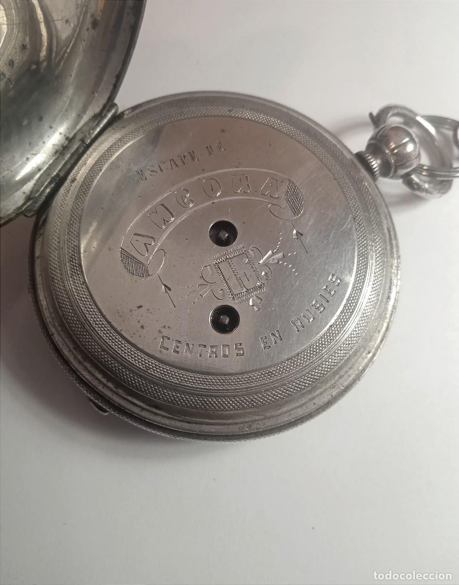 Relojes de bolsillo: RELOJ DE BOLSILLO CHATELAIN TRAMELAN DE PLATA CON CARGA DE LLAVE - Foto 7