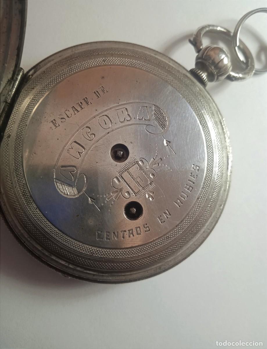 Relojes de bolsillo: RELOJ DE BOLSILLO CHATELAIN TRAMELAN DE PLATA CON CARGA DE LLAVE - Foto 9