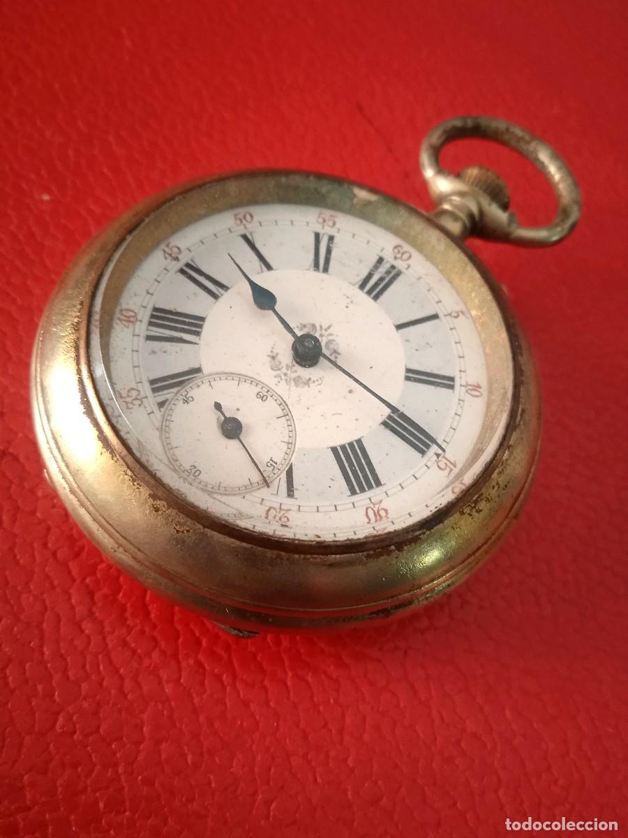 Relojes de bolsillo: RELOJ BOLSILLO GURZELEN CARGA MANUAL. - Foto 4