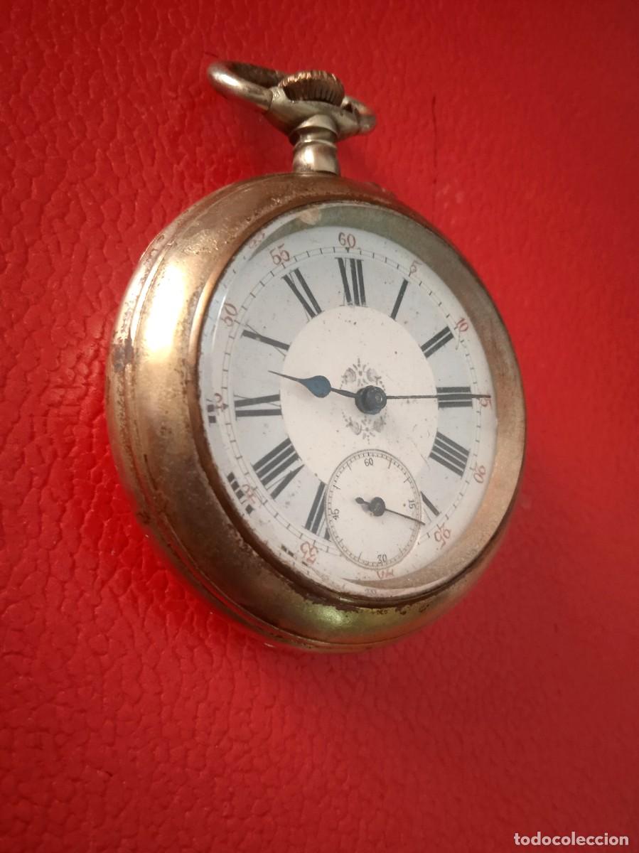 Relojes de bolsillo: RELOJ BOLSILLO GURZELEN CARGA MANUAL. - Foto 5