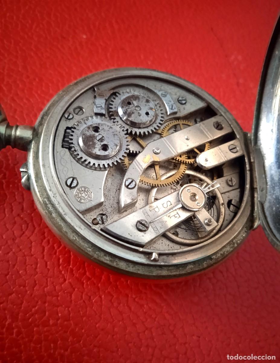 Relojes de bolsillo: RELOJ BOLSILLO GURZELEN CARGA MANUAL. - Foto 9