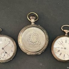 Relojes de bolsillo: LOTE DE 3 RELOJES DE BOLSILLO