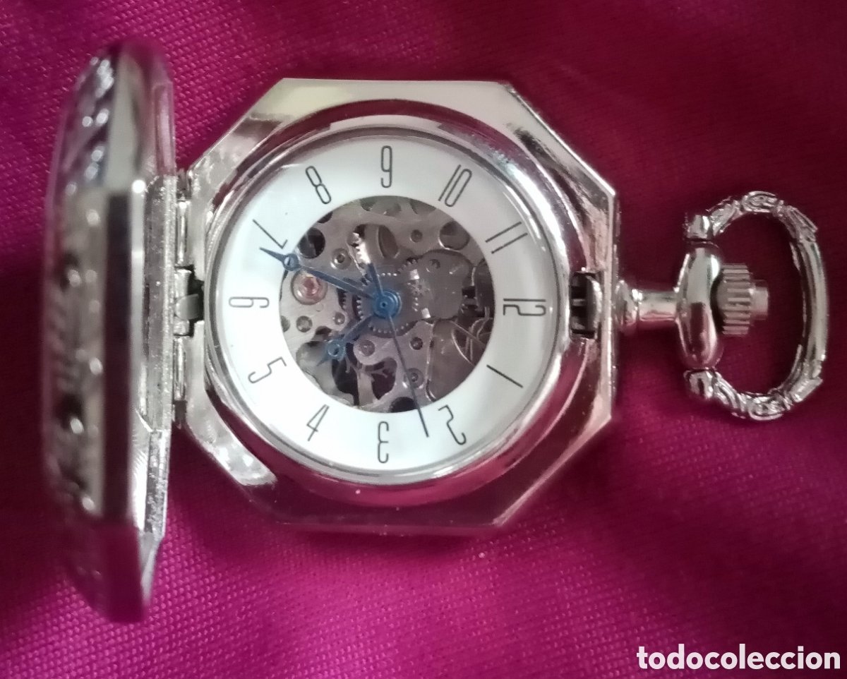 reloj de bolsillo lorens quartz. grabados con t - Comprar Relógios antigos  de bolso no todocoleccion