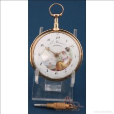 Relojes de bolsillo: ANTIGUO RELOJ DE BOLSILLO CATALINO DE ORO DE 18 K. POR JR MAURIS. C. 1810, GINEBRA, SUIZA